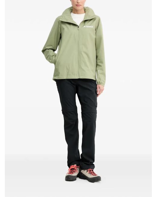 Adidas Green Multi Essentials Waterproof Jacket