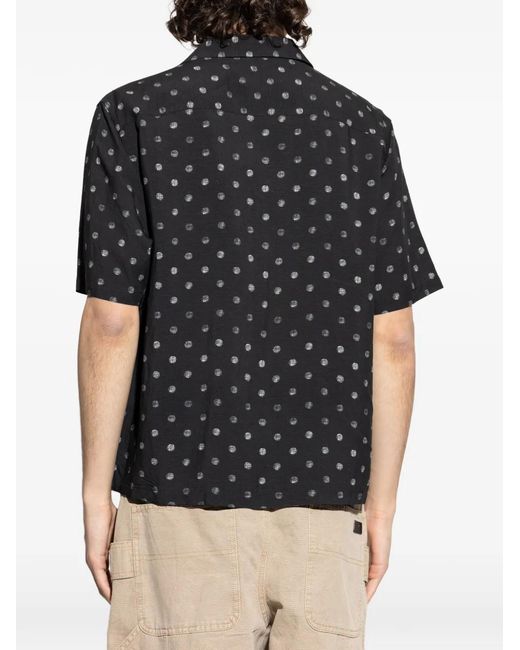 AllSaints Black Upton Buttoned Shirt for men