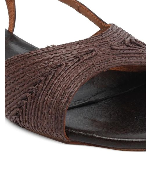 Angel Alarcon White Woven Leather Sandals