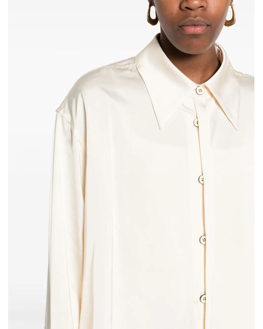 Jil Sander Natural Long-Sleeve Buttoned Shirt