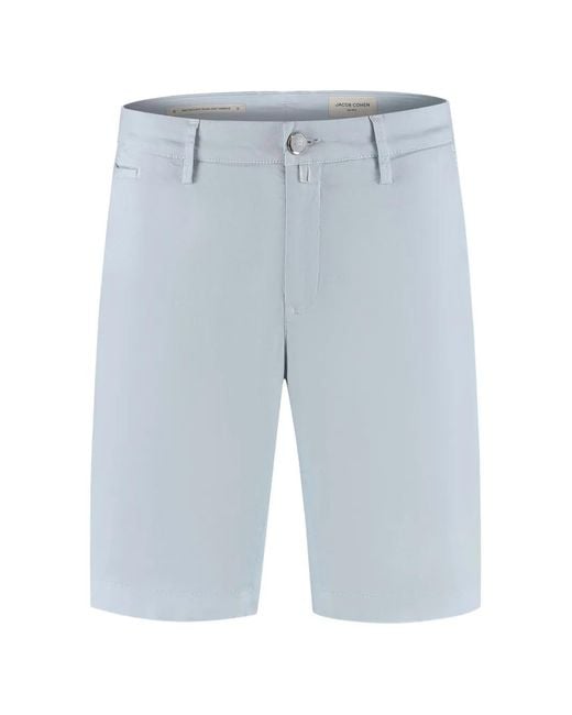 Jacob Cohen Blue Buttoned Shorts for men