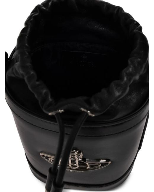 Vivienne Westwood Orb-Embellished Bucket Bag in Black | Lyst UK