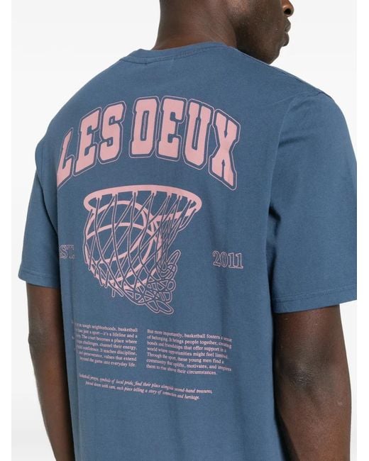 Les Deux Blue Brady Short-Sleeve T-Shirt for men