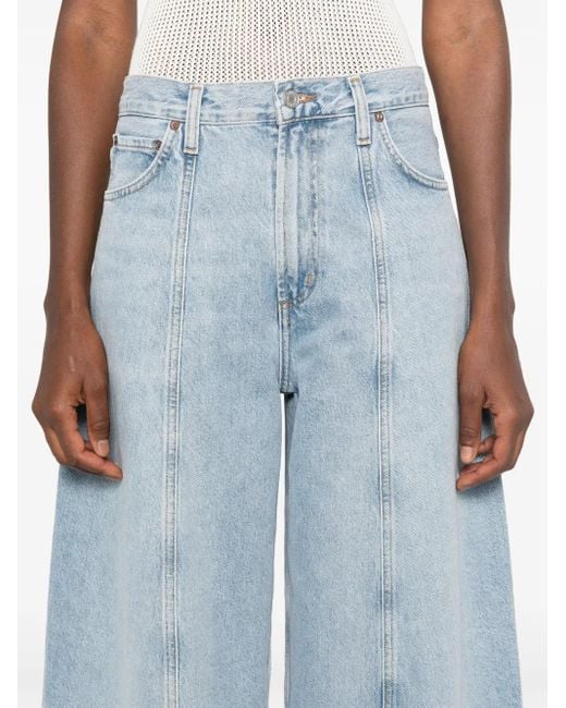 Agolde Jeans Met Verticale Zoom in het Blue