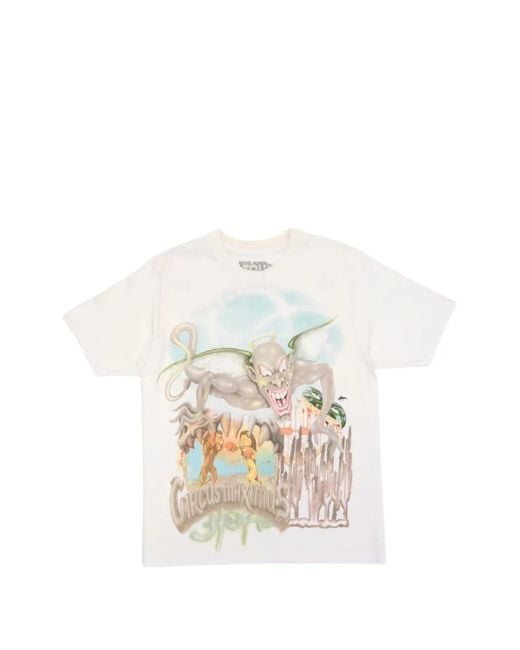 Travis Scott White Utopia Circus Maximus T-Shirt for men