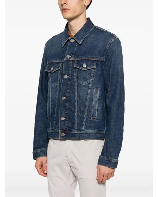 Jacob Cohen Blue Medium Cotton Elastane Outerwear for men