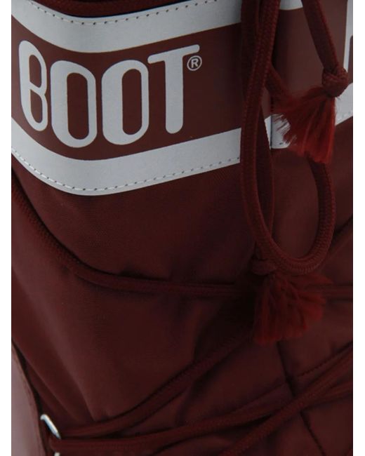 Moon Boot Red Logo-Print Snow Boots
