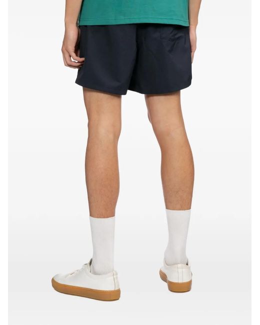 Fred Perry Blue Logo-Embroidered Shorts for men