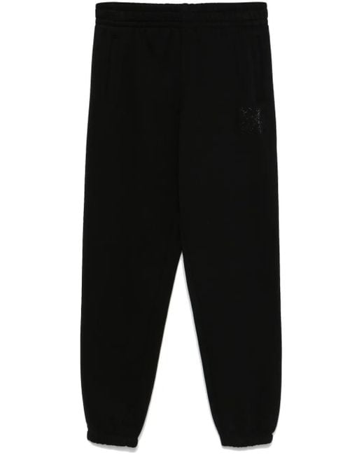 DKNY Black Rhinestone-Logo Trousers
