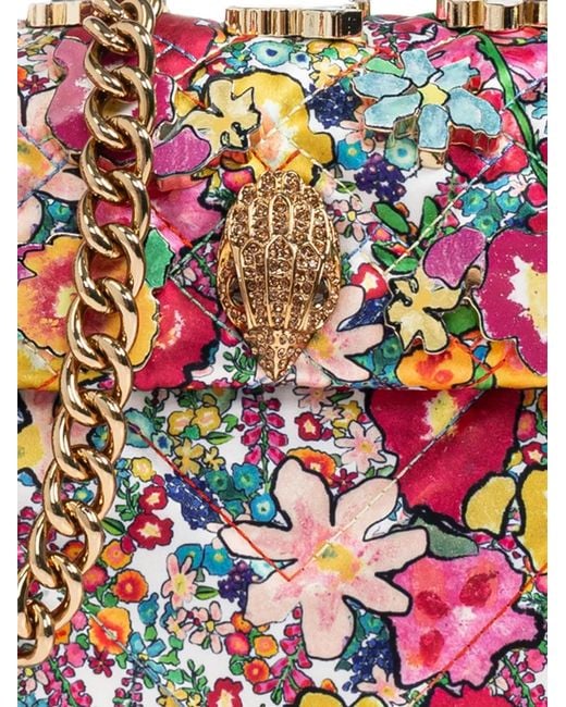 Kurt Geiger Red Kensington Floral-Print Shoulder Bag