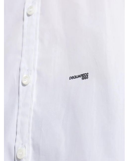 DSquared² White Panelled Shirt for men