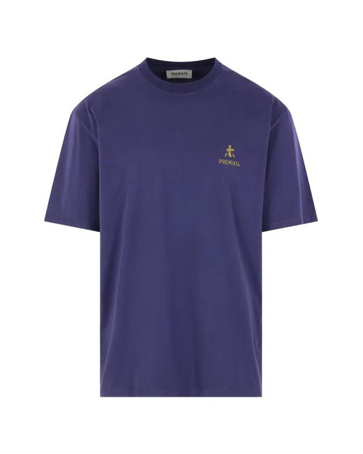 Premiata Blue Logo-Print T-Shirt for men