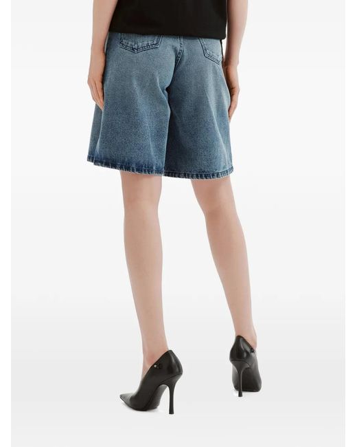 Charles Jeffrey Blue Trumpet-Patch Corduroy-Pocket Shorts