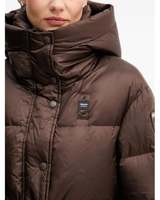 Blauer Brown Hooded Puffer Jacket