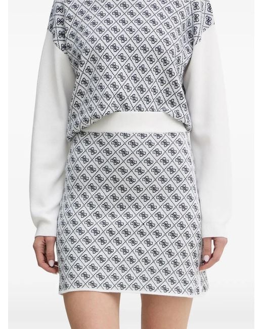 Guess White Aubrey Mini Skirt