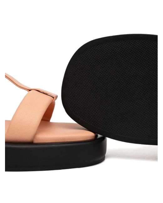 Boss Pink Flatform-Sandalen Mit Klettverschluss