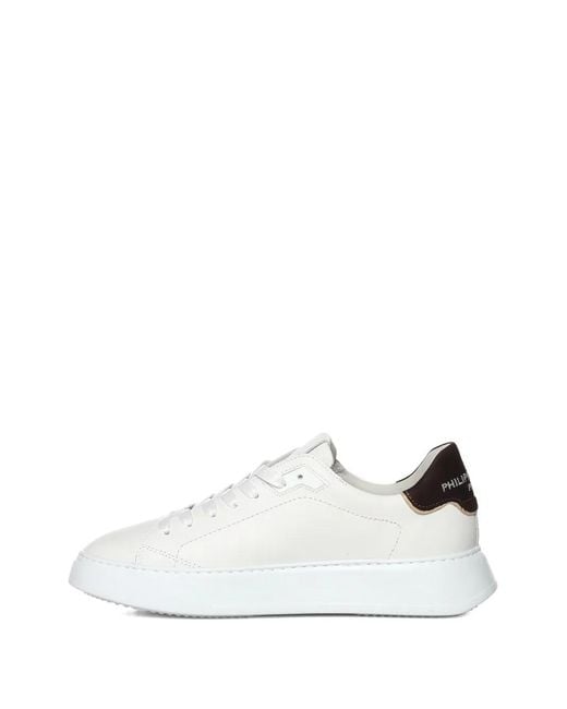 Philippe Model White Temple Leather Sneakers for men