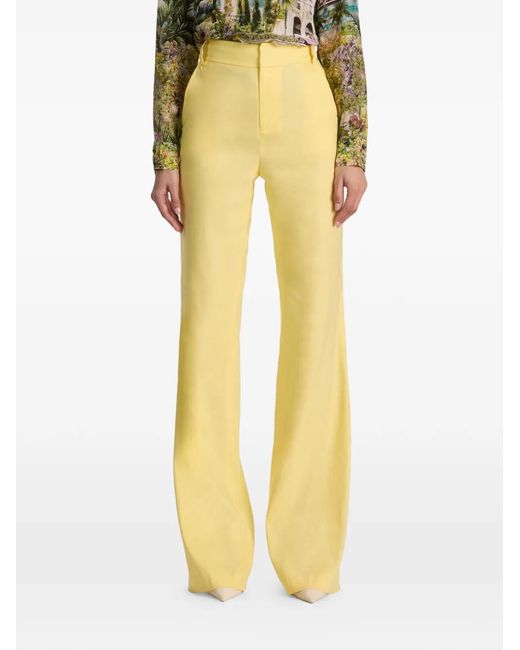 Alice + Olivia Yellow Lula Welt-Pockets Trousers