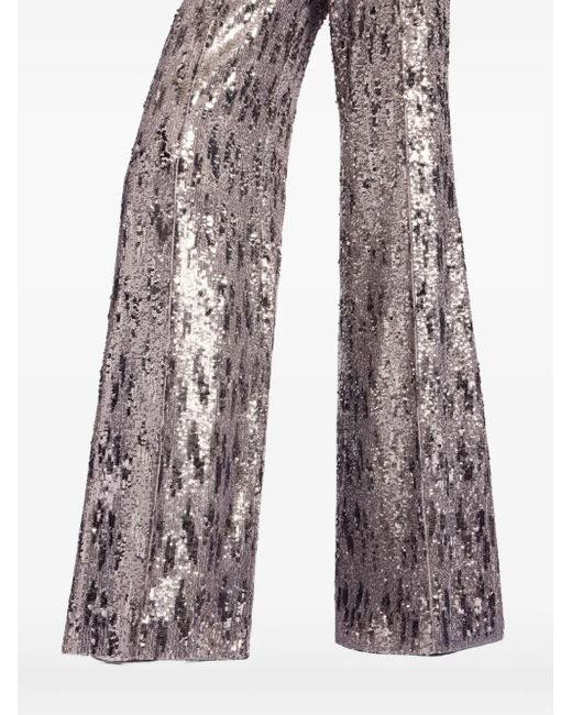 Elie Saab Purple Sequin-Embellished Pants