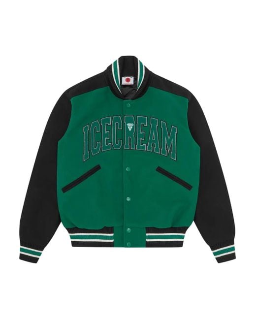 Giacca Varsity di ICECREAM in Green da Uomo