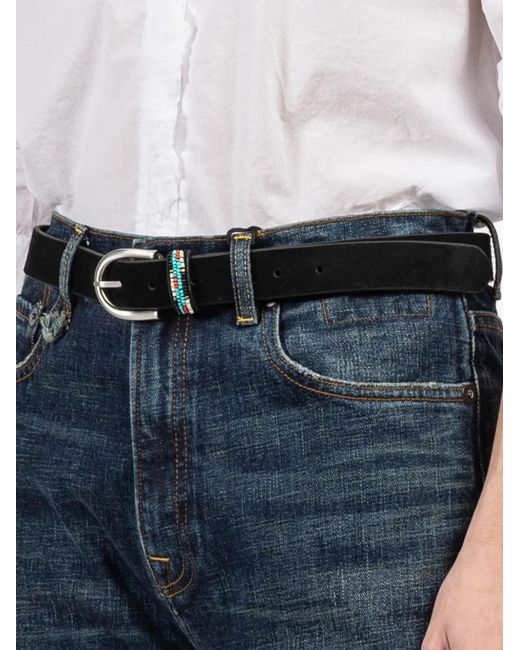 Xirena Blue Brix Beaded Belt