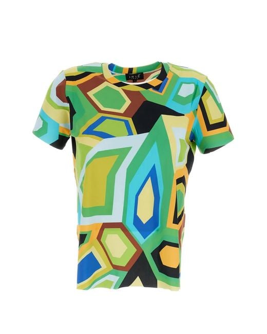 Irie Green Geometric Print T-Shirt