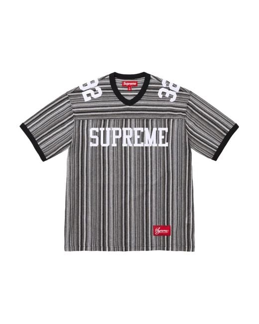 Supreme Gray Open Knit Football T-Shirt for men