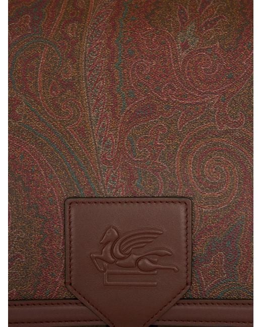 Etro Brown Essential Bandana-Print Crossbody Bag for men