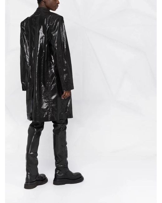 MM6 by Maison Margiela Black Coated Single-Breasted Coat