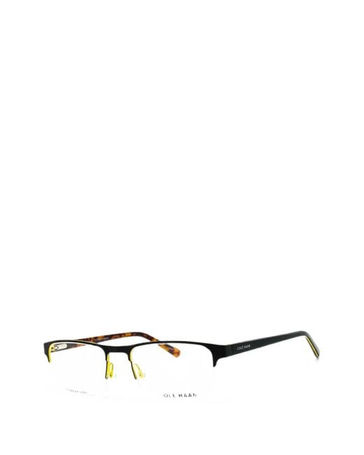 Cole Haan White Rectangle-Frame Glasses for men