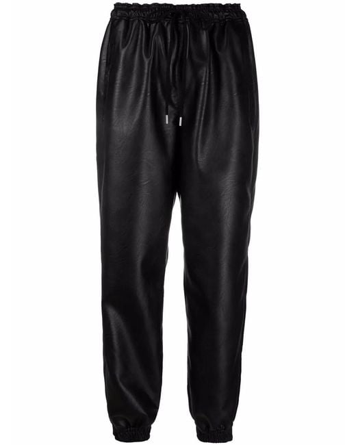 Stella McCartney Black Kira Faux Leather Trousers