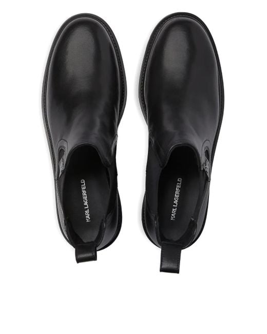 Karl Lagerfeld Black Magnus Boots for men