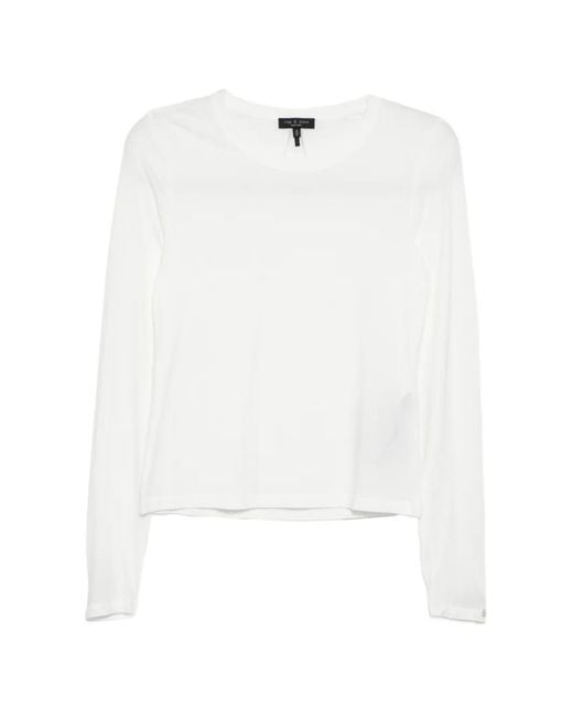 T-Shirt Luca À Manches Longues Rag & Bone en coloris White