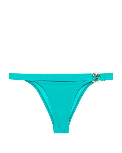 Bragas de bikini con placa del logo Moschino de color Blue