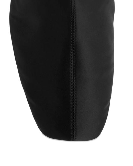 Totême Black 40Mm Satin Knee-High Boots