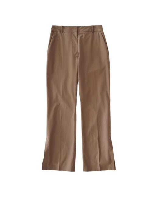 Studio Nicholson Brown Mitra Split-Hem Trousers