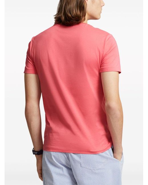 Polo Ralph Lauren Pink Short Sleeves Slim Fit T-shirt Clothing for men