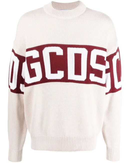 Maglione A Coste di Gcds in Red da Uomo