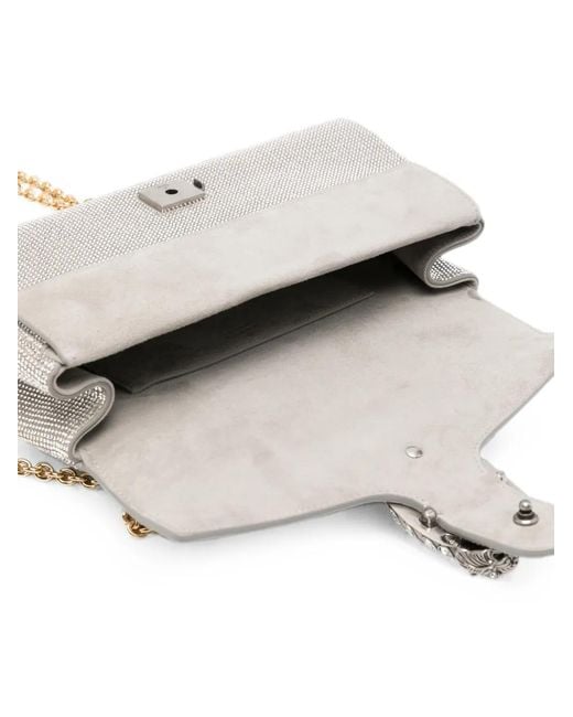 Gucci White Dionysus Crystal-Embellished Shoulder Bag