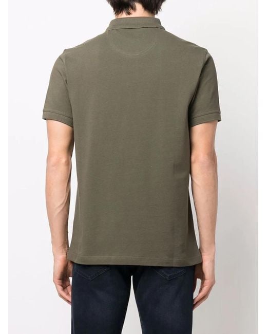 Barbour Green Embroidered-Logo Polo Shirt for men