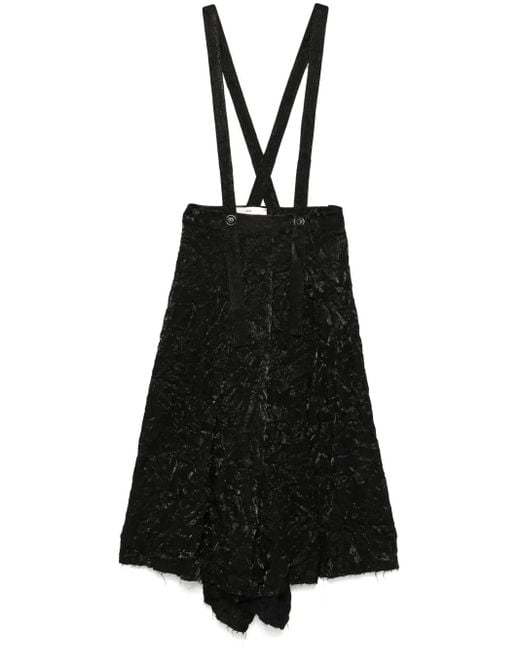 Song For The Mute Black Pleated Midi Skirt