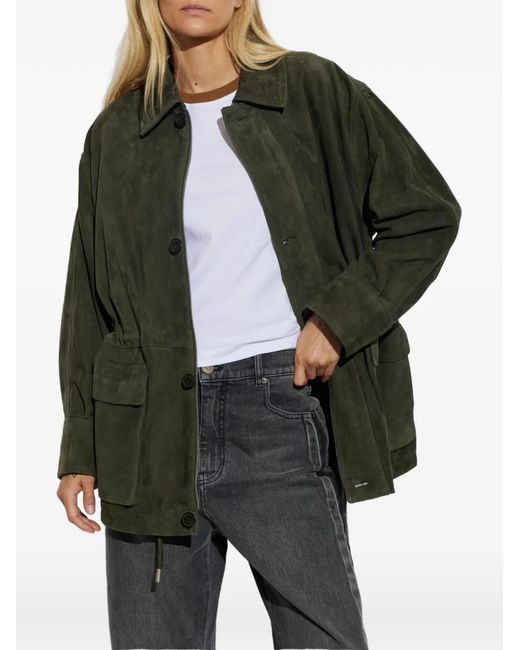 Arma Green Maeve Suede Jacket