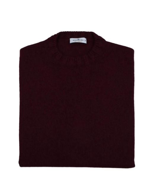 Sonrisa Purple Ribbed-Trim Wool Sweater for men