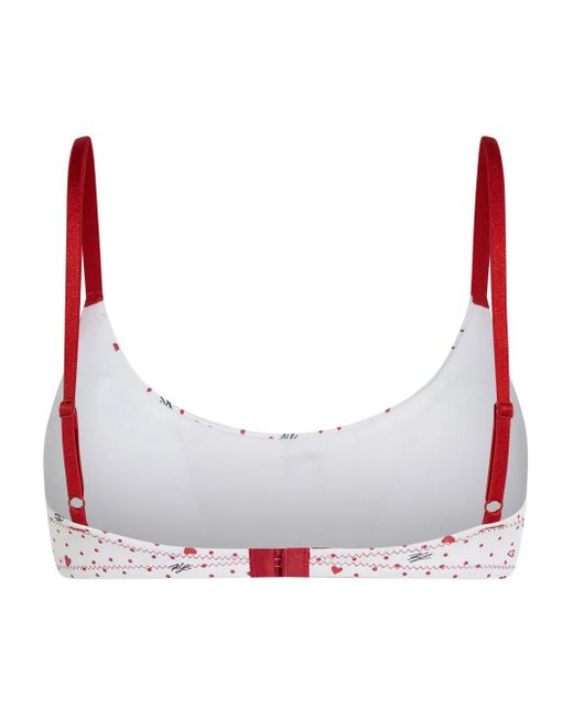 Karl Lagerfeld Pink Heart-Print Bralette