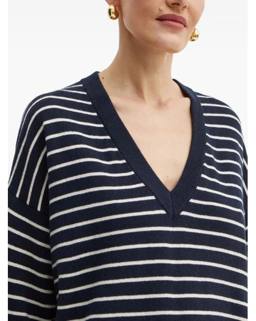 Maglione Con Scollo A V di Boss in Blue