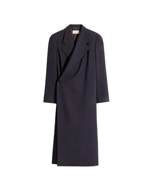 Lemaire Blue Draped Wrap Coat