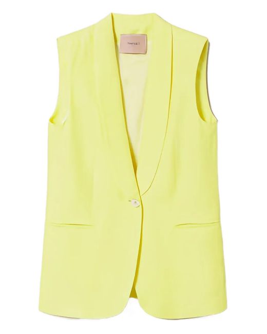 Twinset ショールカラーベスト Yellow