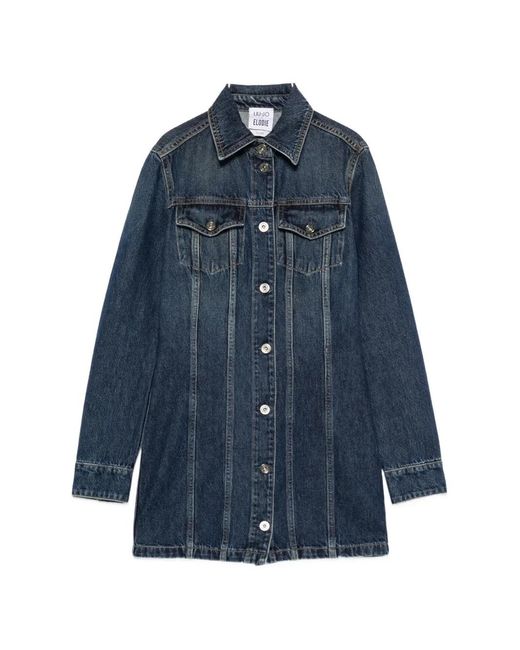 Liu Jo Blue X Elodie Button-Up Denim Mini Dress