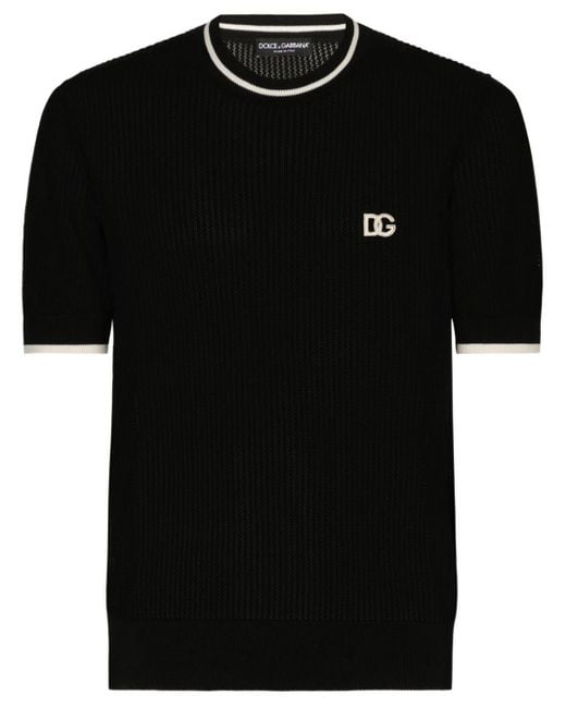 Dolce & Gabbana DG T-Shirt mit Logo-Stickerei in Black für Herren