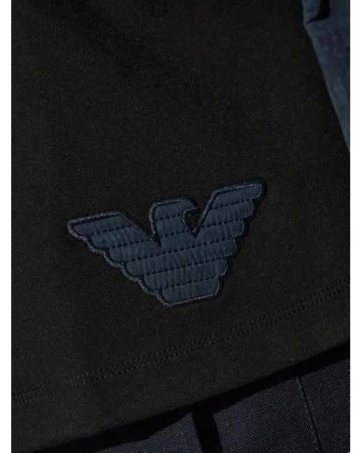 Emporio Armani パネル Tシャツ Black